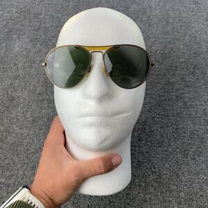 Ray Ban Chromance Aviator Polarized Sunglasses Gold Green Lenses Titanium 8063